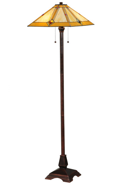 Meyda 62"h Diamond Mission Floor Lamp - 138112