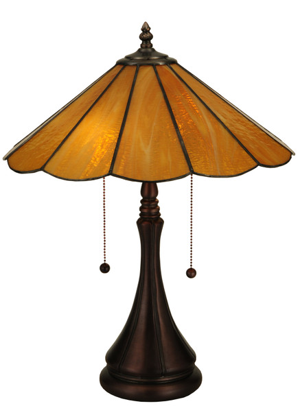 Meyda 20.25"h Panel Honey Amber Table Lamp - 138208