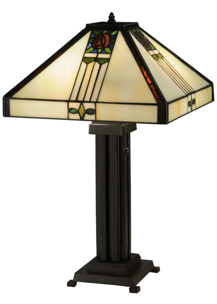 Meyda 23.5"h Pasadena Rose Table Lamp - 139227