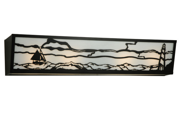 Meyda 31"w Lighthouse W/sailboat Vanity Light - 139331