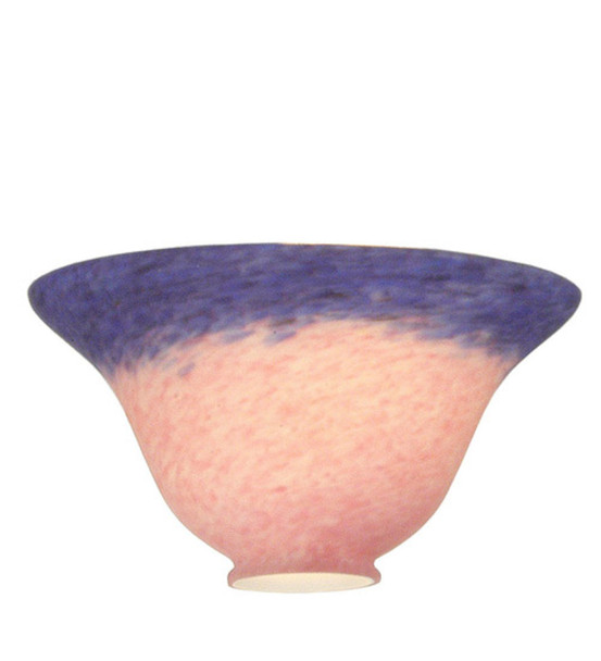 Meyda 7.5"w Pink/blue Pate-de-verre Bell Shade - 13940