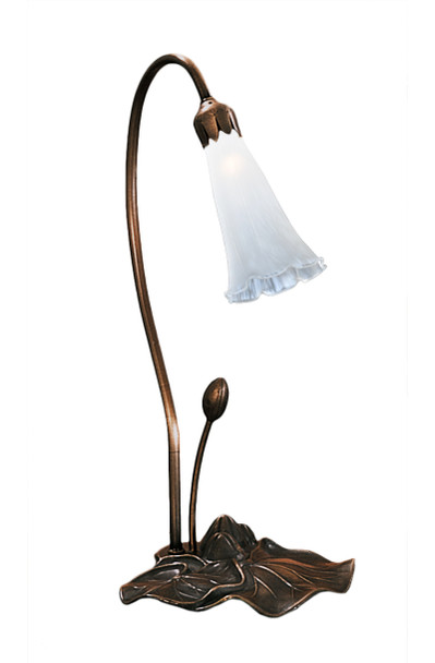 Meyda 16"h White Pond Lily Accent Lamp - 14043