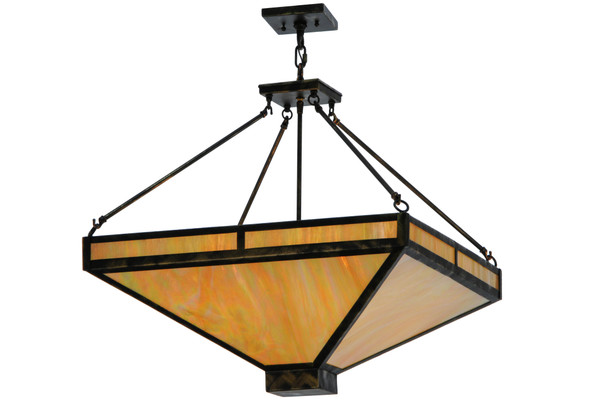 Meyda 25.5"sq Whitewing Inverted Pendant - 140866