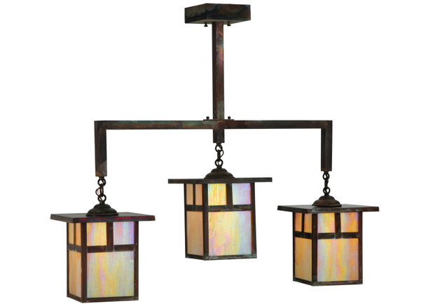 Meyda 38.5"l Hyde Park T Mission 3 Lt Island Pendant - 141037