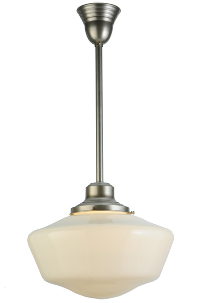 Meyda 16"w Revival Schoolhouse W/traditional Globe Pendant - 141230