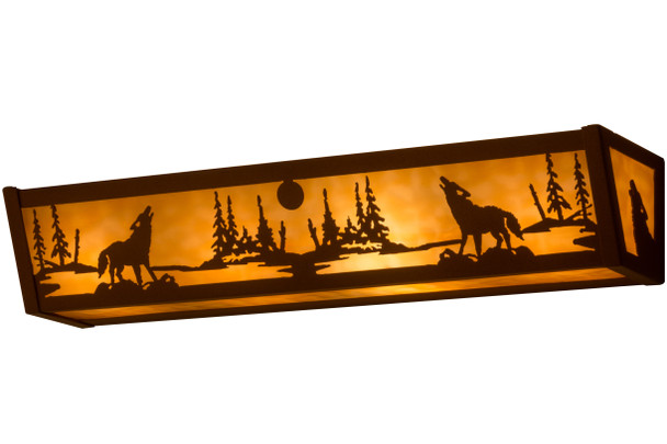 Meyda 24" Wide Wolf On The Loose Vanity Light - 14266