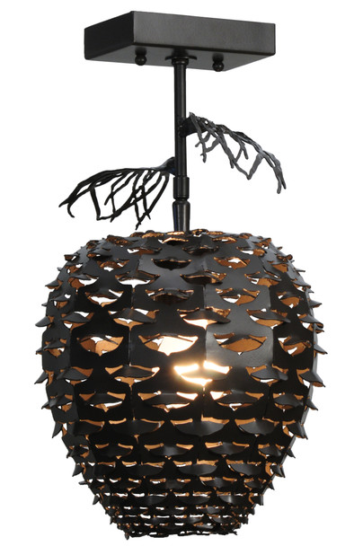 Meyda 11"w Stoneycreek Pinecone Semi-flushmount - 143079