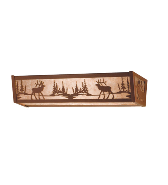 Meyda 24"w Elk At Lake Vanity Light - 14405