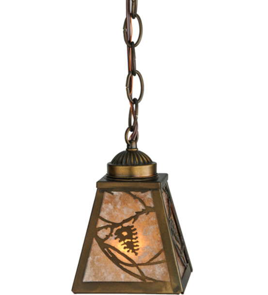 Meyda 5"sq Whispering Pines Mini Pendant - 147452