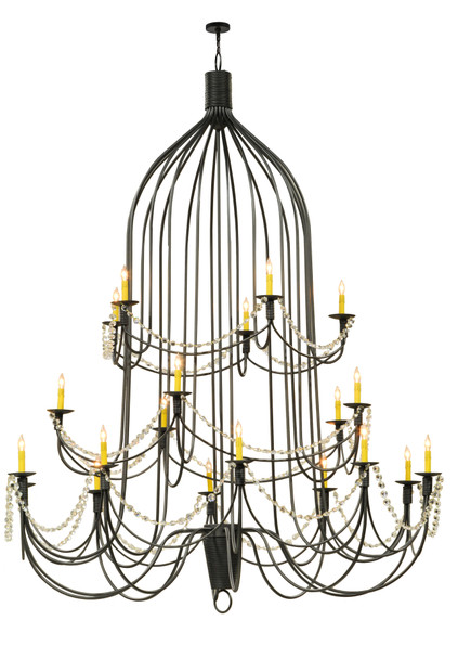 Meyda 72"w Bell 20 Lt Three Tier Chandelier - 149323