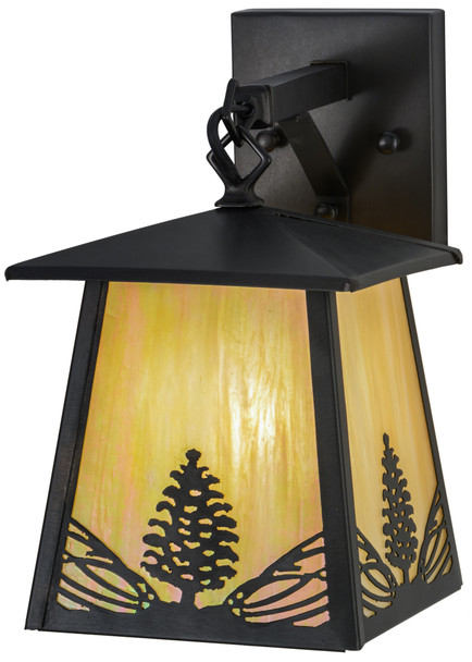 Meyda 7"w Mountain Pine Hanging Wall Sconce - 150784