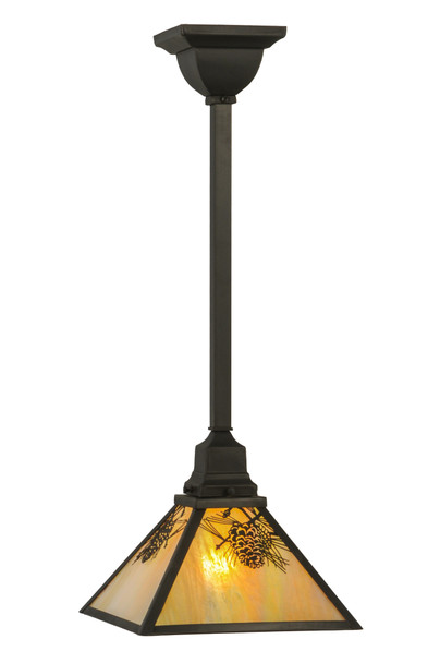 Meyda 9.5"sq Winter Pine Mini Pendant - 150824