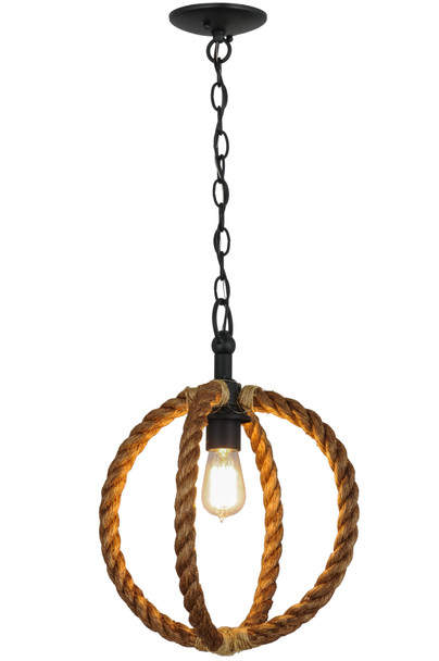 Meyda 14"w Cilindro Bola Rope Pendant - 152439