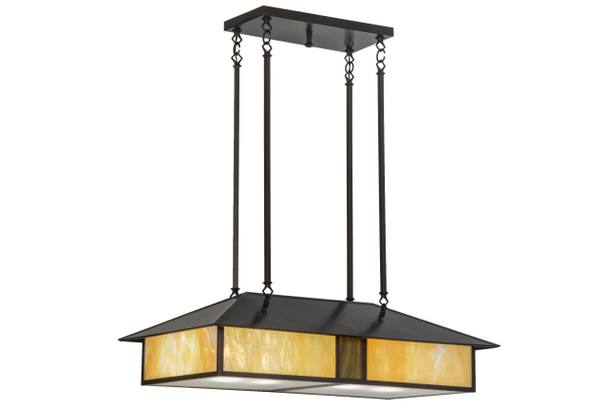 Meyda 36"l Double Bar Mission Oblong Pendant - 152601