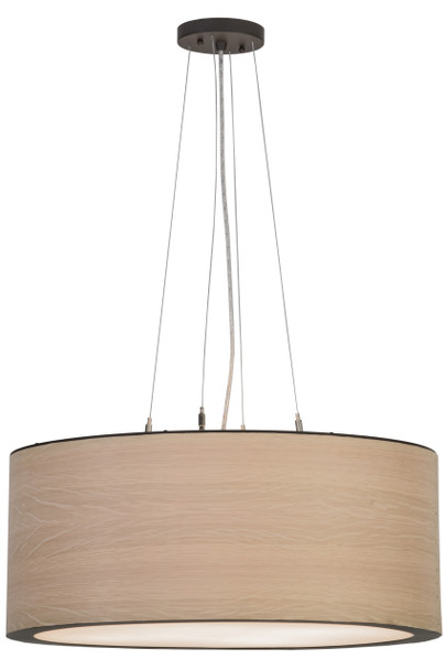 Meyda 24"w Cilindro White Oak Veneer Pendant - 153283