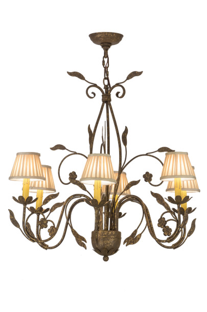 Meyda 30"w Bordeaux 6 Lt Chandelier - 154148