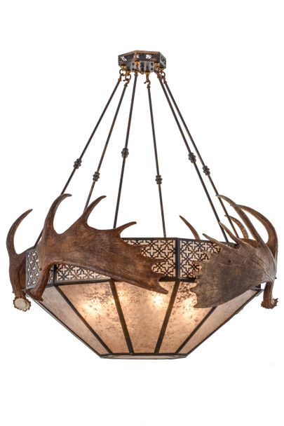 Meyda 54"w Antlers Moose Inverted Pendant - 154279