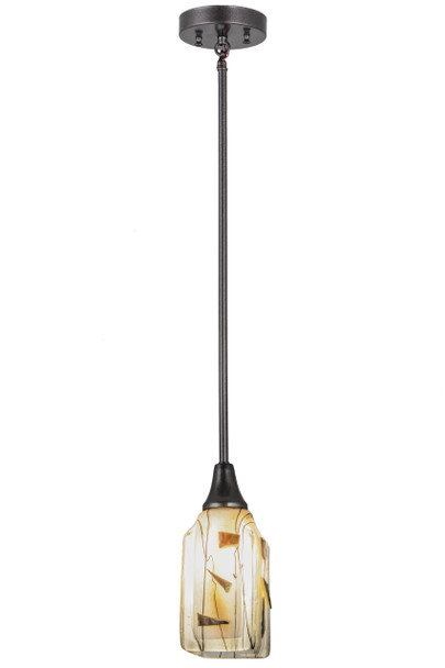 Meyda 4.5"sq Metro Fusion Licorice Draped Glass Mini Pendant - 156007