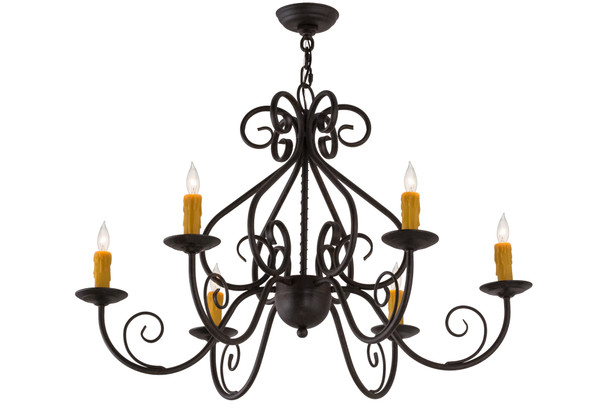 Meyda 36"w Jenna 6lt Chandelier - 160446