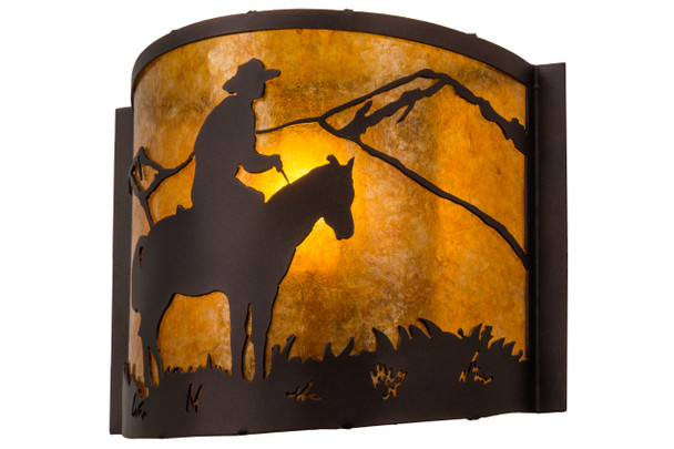 Meyda 12"w Cowboy Wall Sconce - 163105