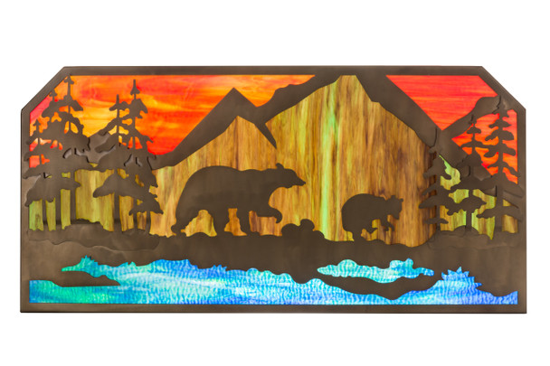 Meyda 45.5"l Bear At Lake Wall Art - 165049