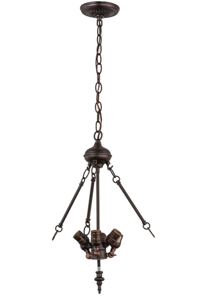 Meyda 21"w Mahogany Bronze 6 Lt W/uplights Pendant Hardware - 166132