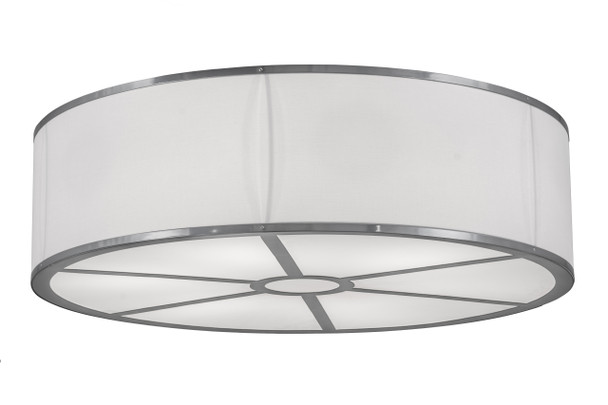 Meyda 36"w Cilindro White Textrene Flushmount - 169152