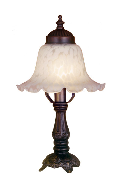 Meyda 12.5"h Bell White Mini Lamp - 16977