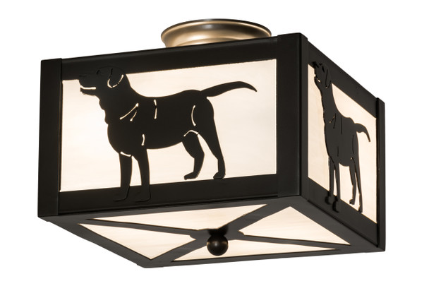 Meyda 12"sq Labrador Retriever Flushmount - 172790