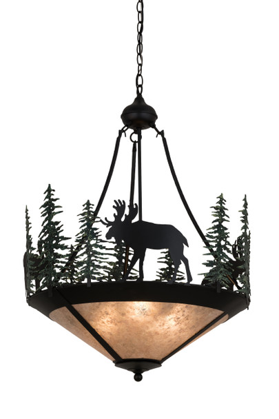 Meyda 24"w Wandering Moose Inverted Pendant - 173130