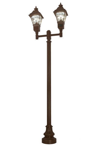 Meyda 47"l Carefree 2 Lantern Outdoor Street Lamp - 173838