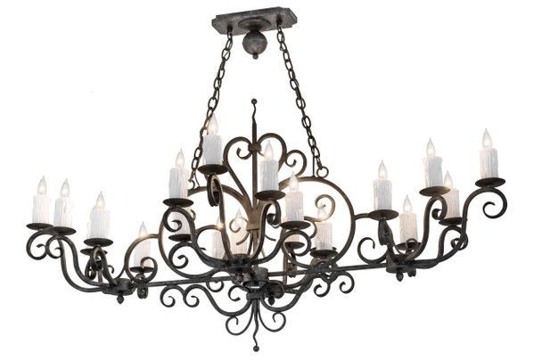 Meyda 60"l Kean 20 Lt Oblong Chandelier - 174336