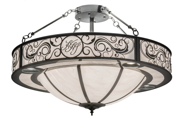 Meyda 36"w Toulouse Personalized Monogram Inverted Pendant - 175031