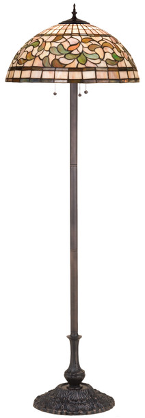 Meyda 63"h Tiffany Turning Leaf Floor Lamp - 17534