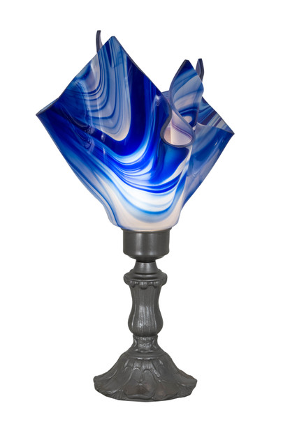 Meyda 14" High Handkerchief Curacao Swirl Accent Lamp - 176784