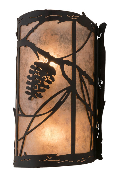 Meyda 8"w Whispering Pines Left Wall Sconce - 177967