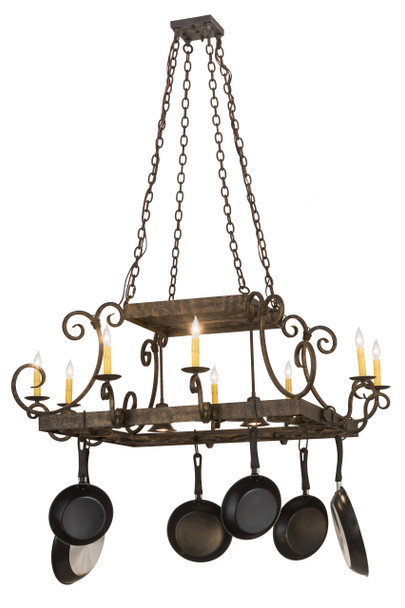 Meyda 56"w Caiden 8 Lt W/downlights Pot Rack - 185650