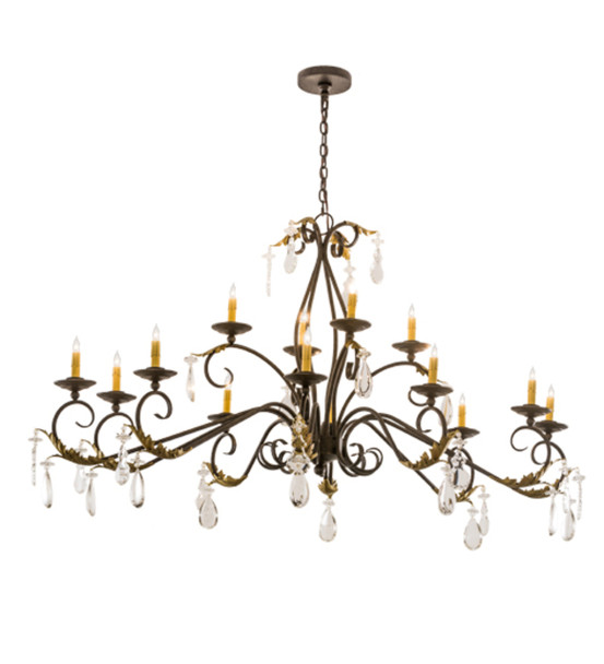 Meyda 64"l Windsor 14 Lt Oblong Chandelier - 187263