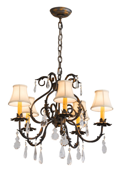 Meyda 25"w Chantilly 5 Lt Chandelier - 187283