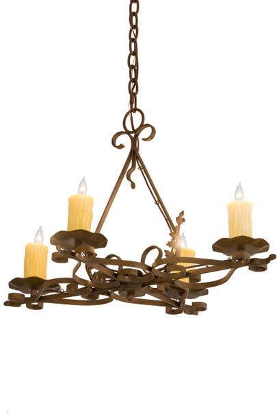 Meyda 28"l Elianna 4 Lt Oblong Chandelier - 189728