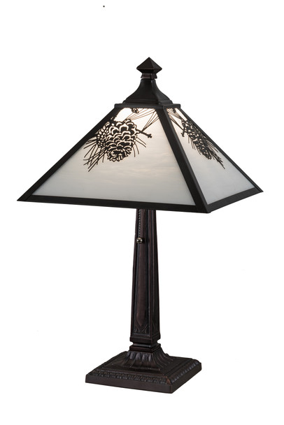 Meyda 22"h Winter Pine Table Lamp - 192187