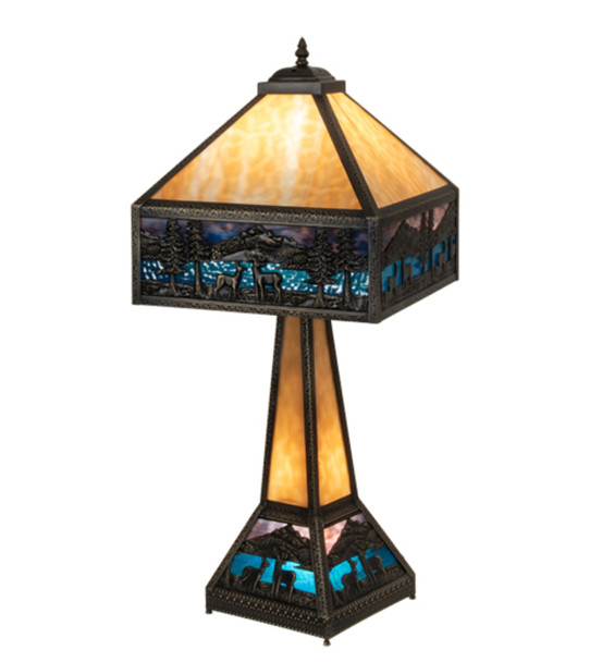 Meyda 29"h Deer Lodge Lighted Base Table Lamp - 19632