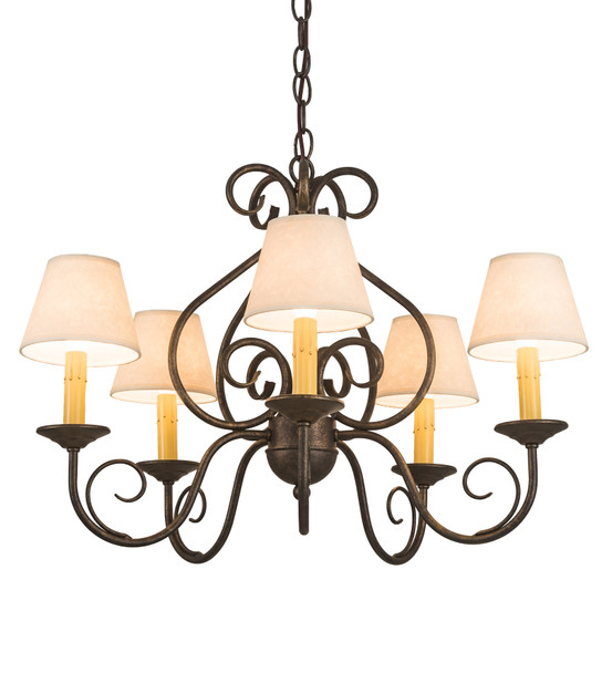 Meyda 24" Wide Jenna 5 Lt Chandelier - 197364