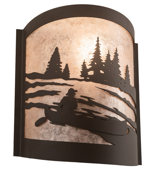 Meyda 10" Wide Canoe At Lake Left Wall Sconce - 200794