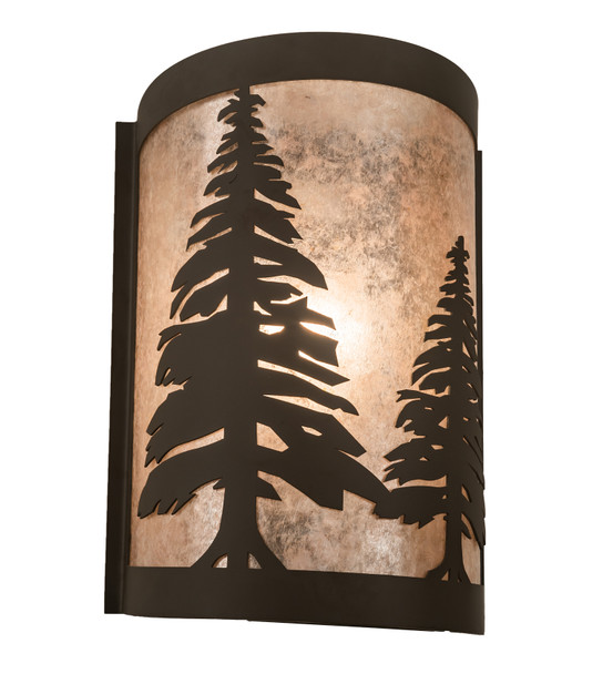 Meyda 8" Wide Tall Pines Left Wall Sconce - 200796