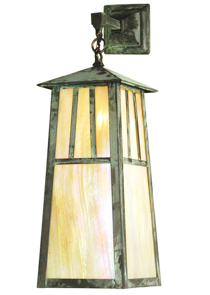 Meyda 8"w Stillwater Double Bar Mission Elongated Hanging Wall Sconce - 20112