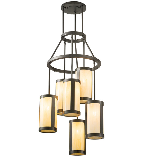 Meyda 24" Wide Cartier 6 Light Chandelier - 210238