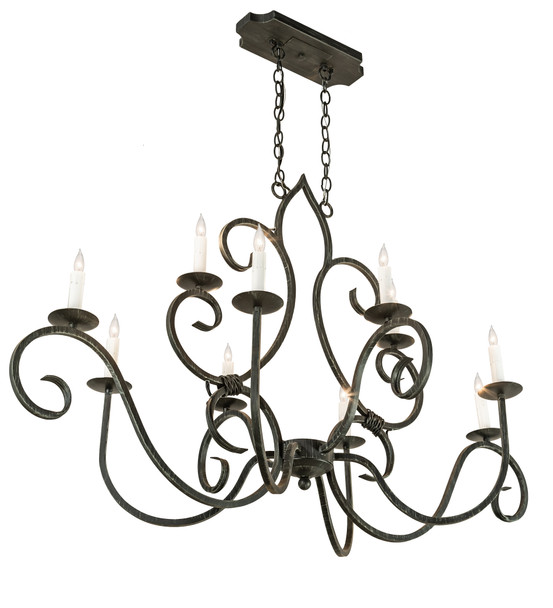 Meyda 48" Long Clifton Oval 10 Light Chandelier - 210724