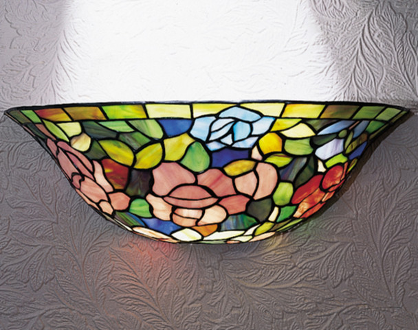 Meyda 14"w Tiffany Rosebush Wall Sconce.602 - 21124