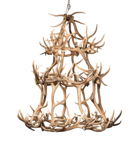 Meyda 70" Wide Antlers Elk 18 Light Chandelier - 212276